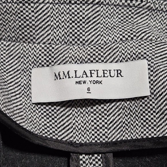 MM LaFleur The Wakefield Blazer Jacket Sz 6 Herringbone Career Wool Blend - Picture 6 of 12
